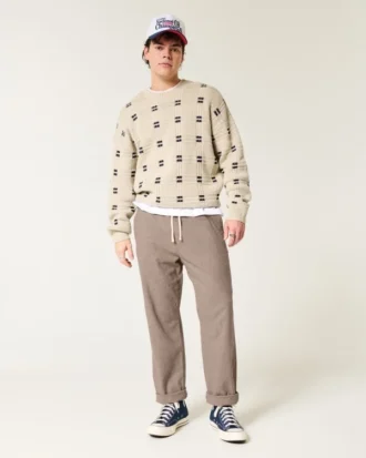 Pantalon ample en lin mélangé