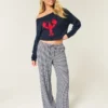 Pantalon ample en lin mélangé Pantalon ample en lin mélangé