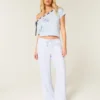 Pantalon ample en lin mélangé Pantalon ample en lin mélangé