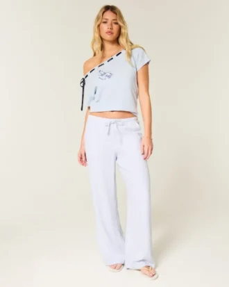 Pantalon ample en lin mélangé
