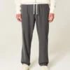 Pantalon ample en lin mélangé Pantalon ample en lin mélangé