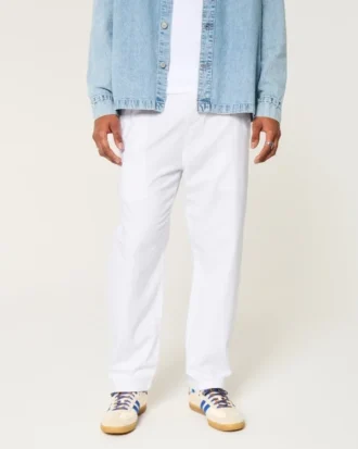 Pantalon ample en lin mélangé