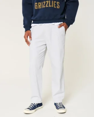 Pantalon ample en lin mélangé