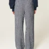 Pantalon ample en lin mélangé Pantalon ample en lin mélangé