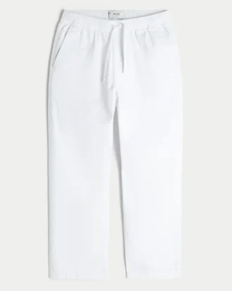 Pantalon ample en lin mélangé à enfiler