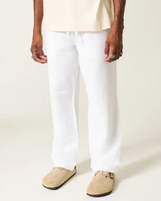 Pantalon ample en seersucker à enfiler