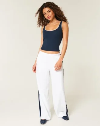 Pantalon ample à rayures