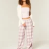 Pantalon baggy en flanelle