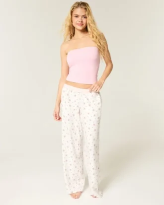 Pantalon baggy en flanelle