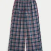 Pantalon baggy en flanelle