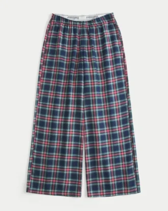 Pantalon baggy en flanelle