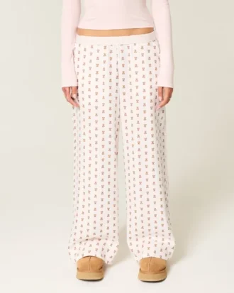 Pantalon baggy en flanelle