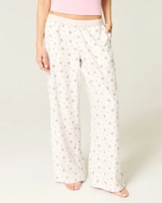 Pantalon baggy en flanelle