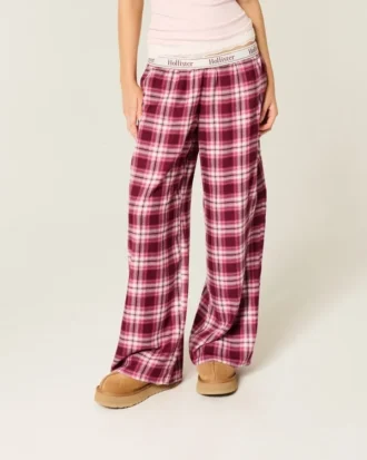 Pantalon baggy en flanelle