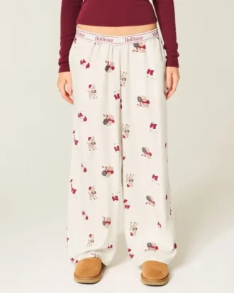 Pantalon baggy en flanelle