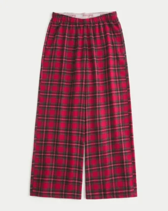 Pantalon baggy en flanelle