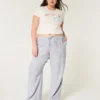 Pantalon baggy en lin mélangé à enfiler Pantalon baggy en lin mélangé à enfiler