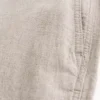 Pantalon baggy taille élastique en lin mélangé Pantalon baggy taille élastique en lin mélangé