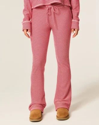 Pantalon bootcut confortable à motif gaufré Gilly Hicks