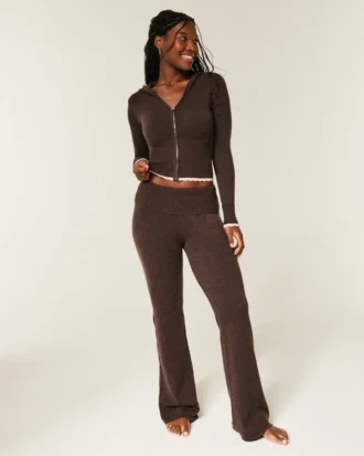 Pantalon bootcut à revers en tricot Gilly Hicks Pantalon bootcut à revers en tricot Gilly Hicks