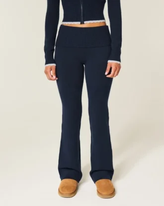 Pantalon bootcut à revers en tricot Gilly Hicks