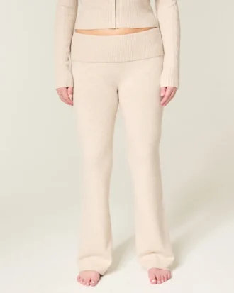 Pantalon bootcut à revers en tricot Gilly Hicks