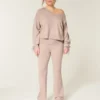 Pantalon bootcut à taille repliée en maille tricotée Gilly Hicks Pantalon bootcut à taille repliée en maille tricotée Gilly Hicks