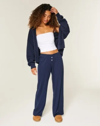 Pantalon boxer large à mailles ajourées Always Cozy Pantalon boxer large à mailles ajourées Always Cozy