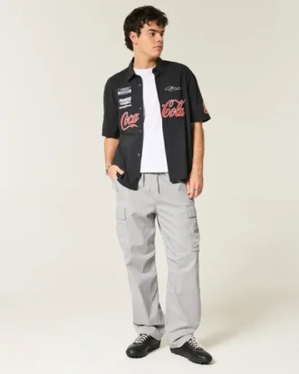 Pantalon cargo ample à enfiler