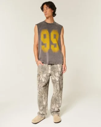 Pantalon cargo baggy camouflage