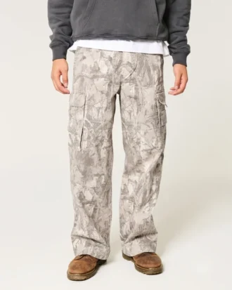 Pantalon cargo camouflage super baggy
