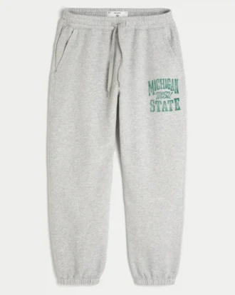 Pantalon de jogging ample en molleton avec imprimé graphique Spartans de l’université d’État du Michigan Pantalon de jogging ample en molleton avec imprimé graphique Spartans de l’université d’État du Michigan