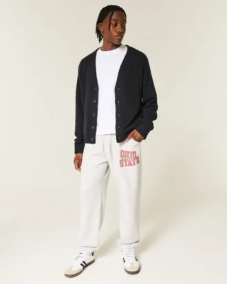 Pantalon de jogging ample en molleton avec motif graphique Buckeyes de l’université d’État de l’Ohio Pantalon de jogging ample en molleton avec motif graphique Buckeyes de l’université d’État de l’Ohio
