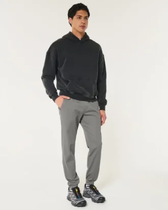 Pantalon de jogging décontracté en sergé