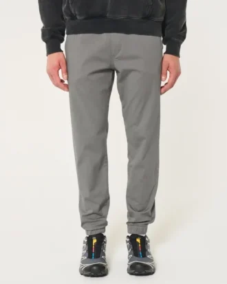 Pantalon de jogging décontracté en sergé