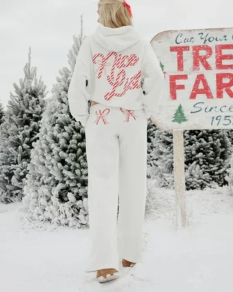 Pantalon de survêtement ample à motif canne à sucre