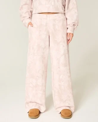 Pantalon de survêtement ample rose camouflage