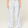 Pantalon de survêtement baggy bleu camouflage Pantalon de survêtement baggy bleu camouflage