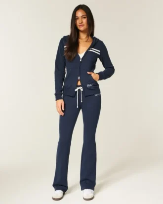 Pantalon de survêtement bootcut à motif graphique
