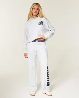Pantalon de survêtement à jambes larges avec logo graphique