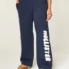 Pantalon de survêtement à jambes larges avec logo graphique Pantalon de survêtement à jambes larges avec logo graphique