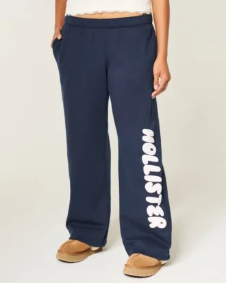 Pantalon de survêtement à jambes larges avec logo graphique