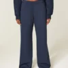 Pantalon de survêtement à jambes larges avec poche en forme de cœur Pantalon de survêtement à jambes larges avec poche en forme de cœur
