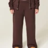 Pantalon de survêtement à jambes larges avec poche en forme de cœur Pantalon de survêtement à jambes larges avec poche en forme de cœur
