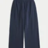 Pantalon de survêtement à jambes larges avec poche en forme de cœur Pantalon de survêtement à jambes larges avec poche en forme de cœur