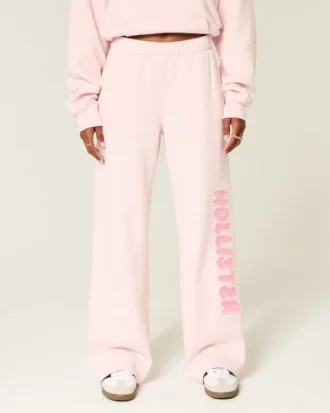 Pantalon de survêtement à jambes larges et logo