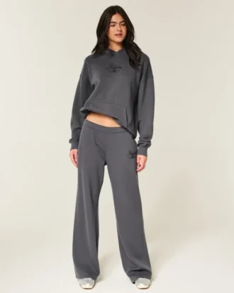 Pantalon de survêtement large à logo scintillant