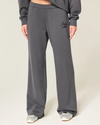 Pantalon de survêtement large à logo scintillant