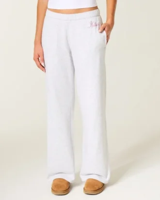Pantalon de survêtement large à logo scintillant