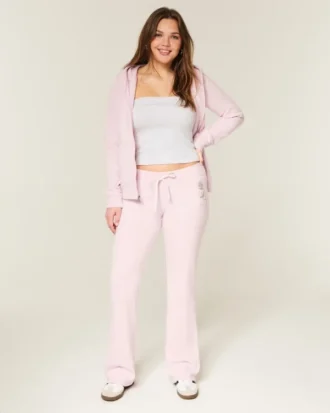 Pantalon de survêtement à motif rose